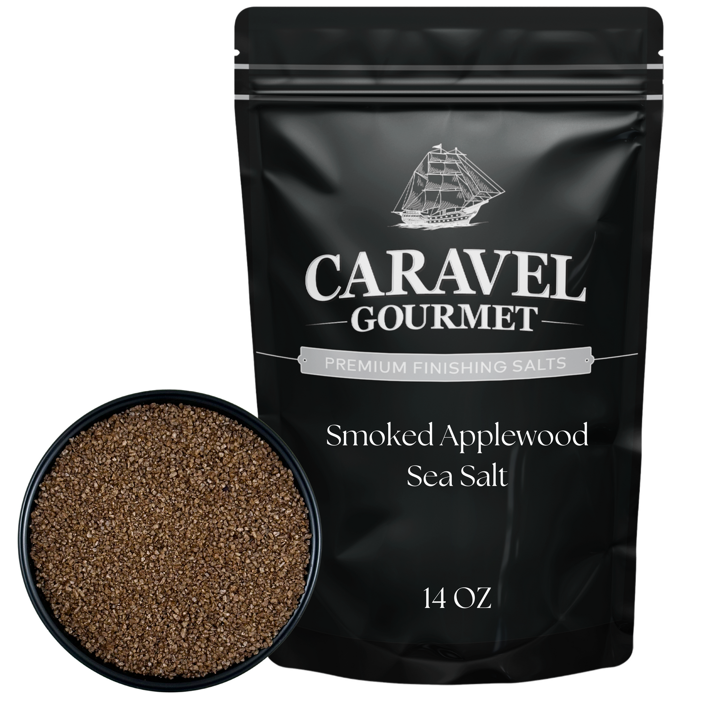 Smoked Applewood Sea Salt - 14 oz Pouch