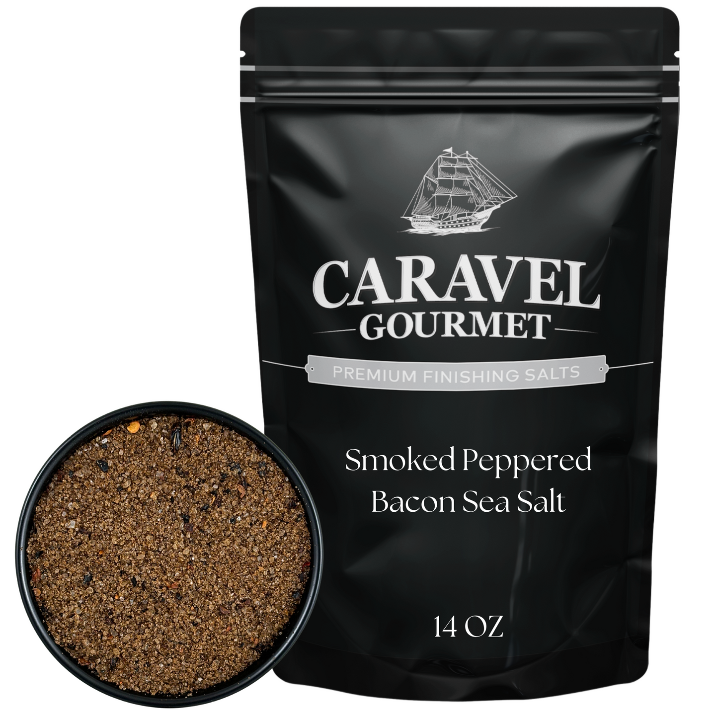 Smoked Bacon Sea Salt - 14 oz Pouch