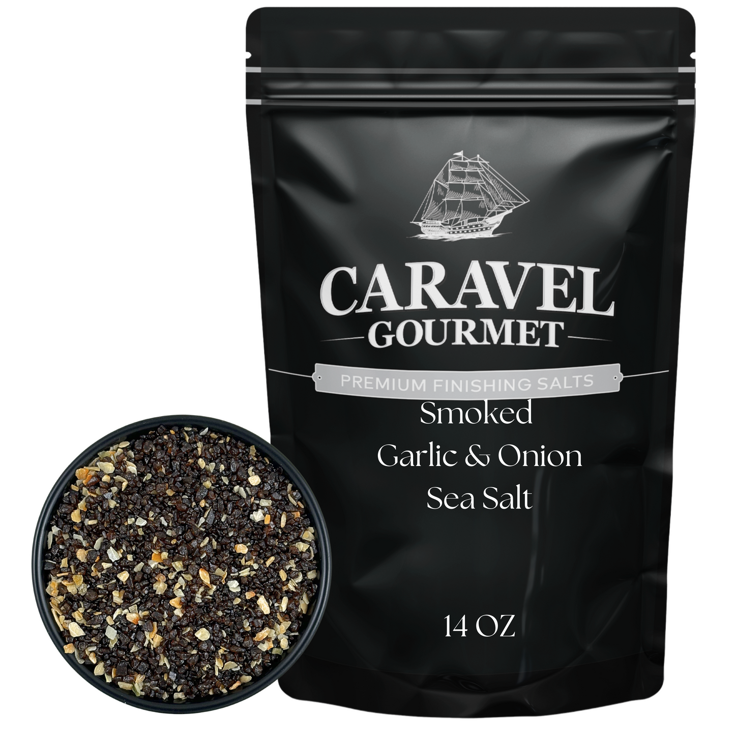 Smoked Garlic & Onion Sea Salt - 14 oz Pouch