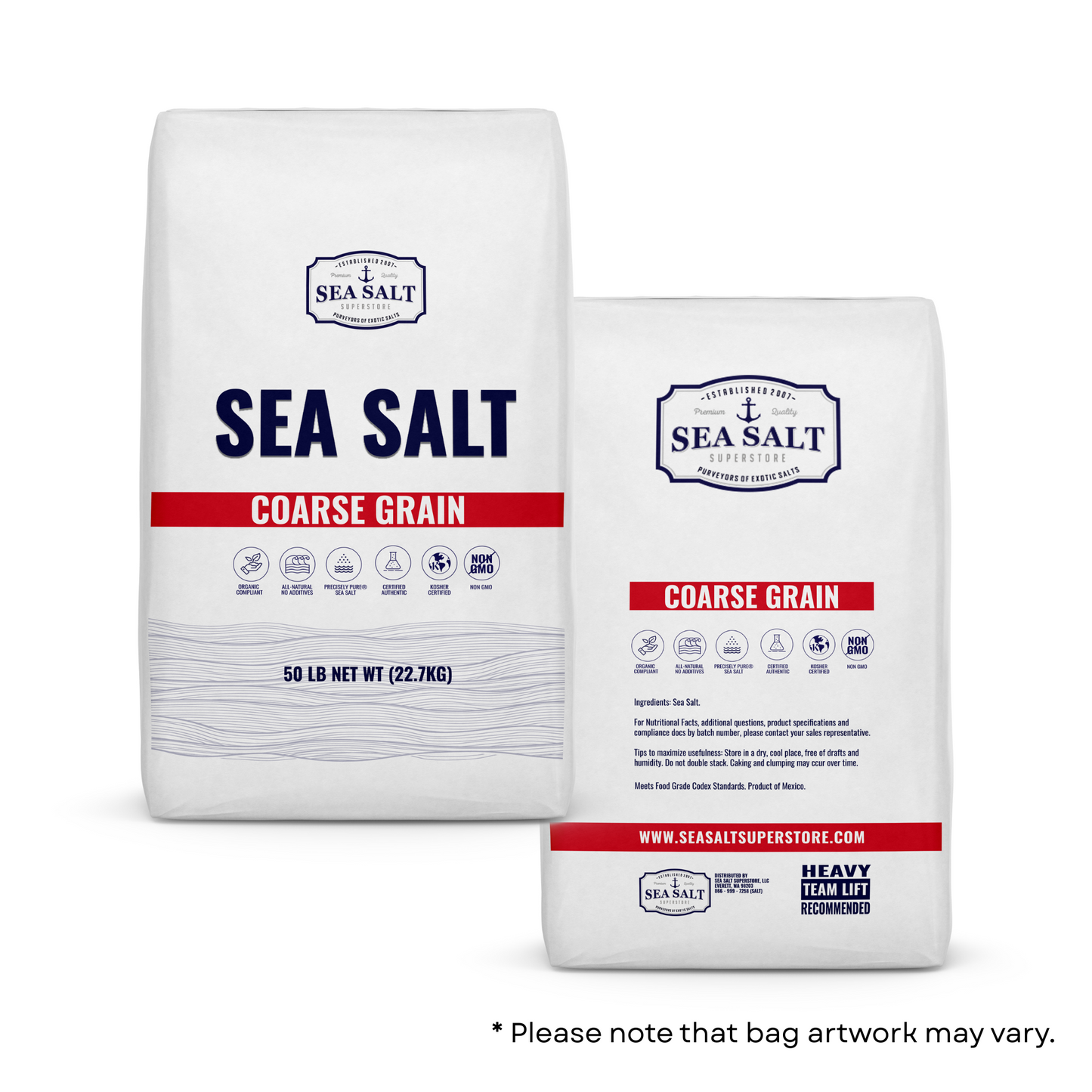 Coarse Grain - Natural Sea Salt - Half Pallet