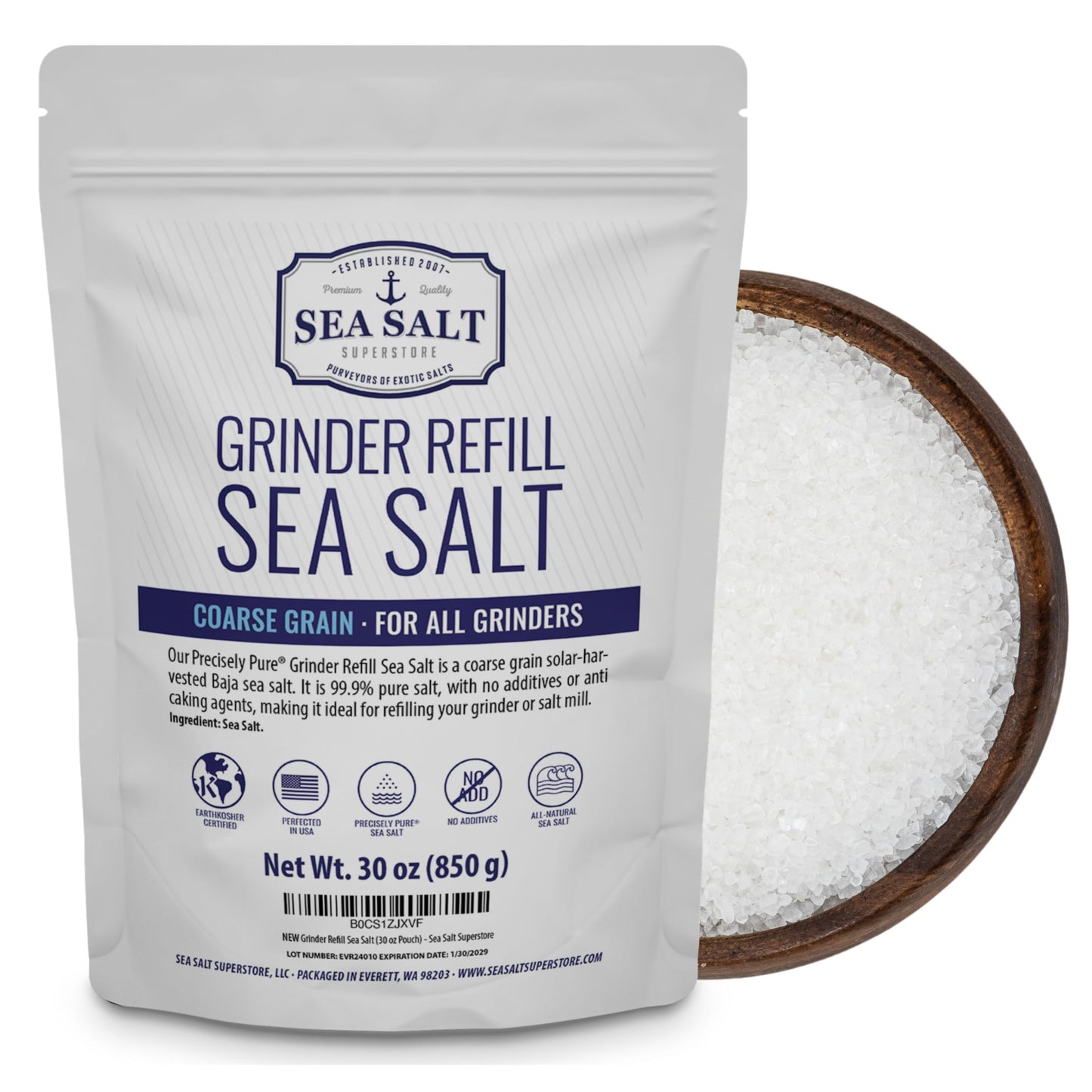 Grinder Refill Sea Salt - 30 oz Pouch