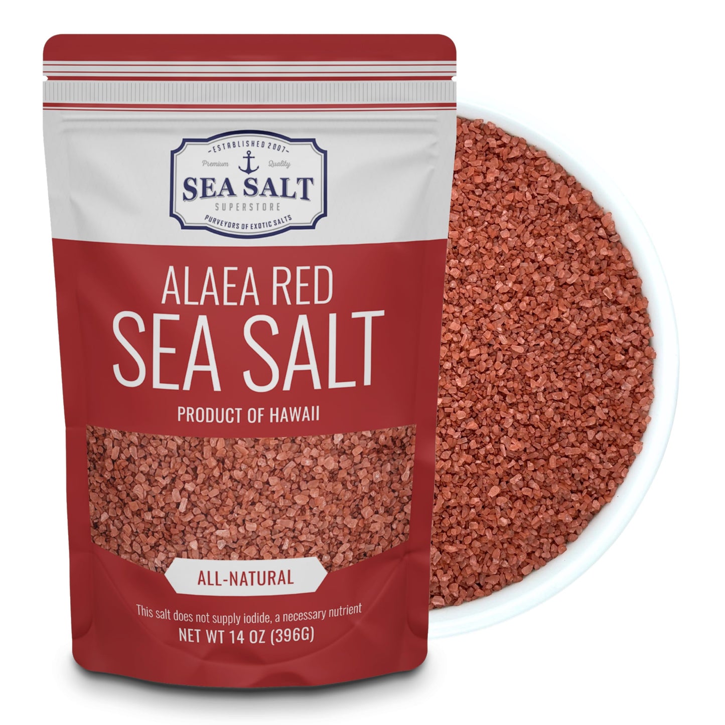 Alaea Red Sea Salt 14 oz Pouch