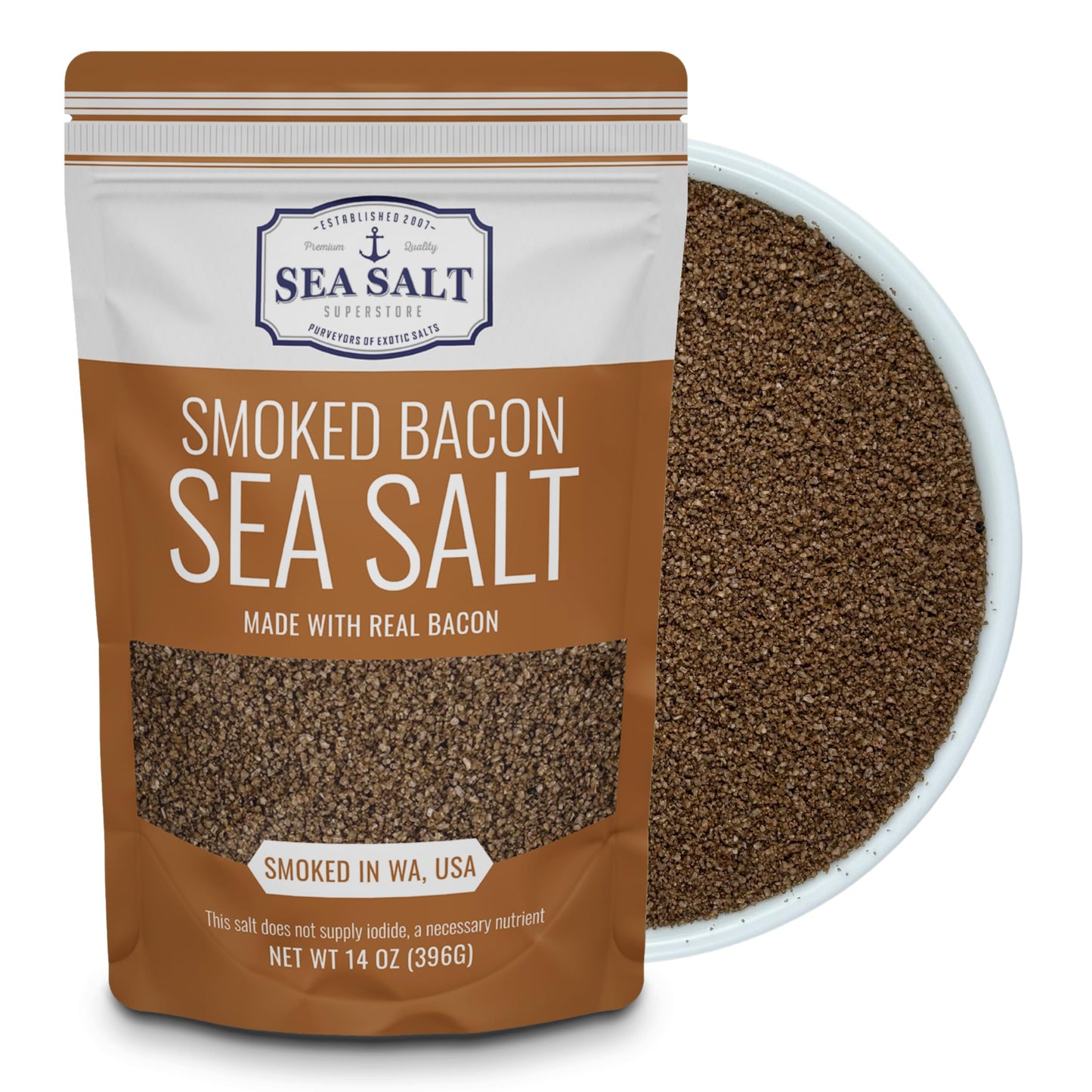 Smoked Bacon Sea Salt 14 oz Bag