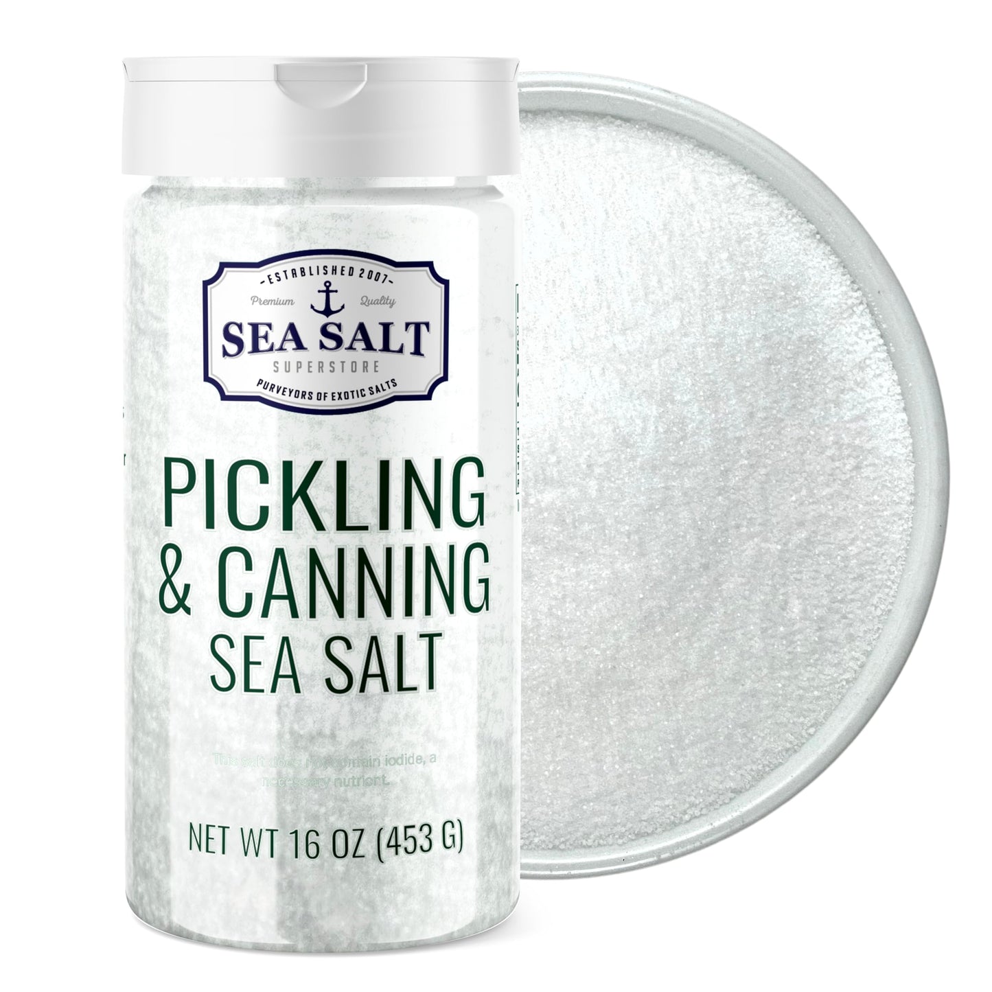 Pickling and Canning Sea Salt - 16 oz Shaker