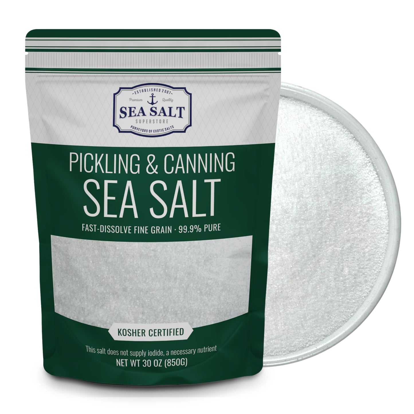 Pickling and Canning Sea Salt - 30 oz Pouch