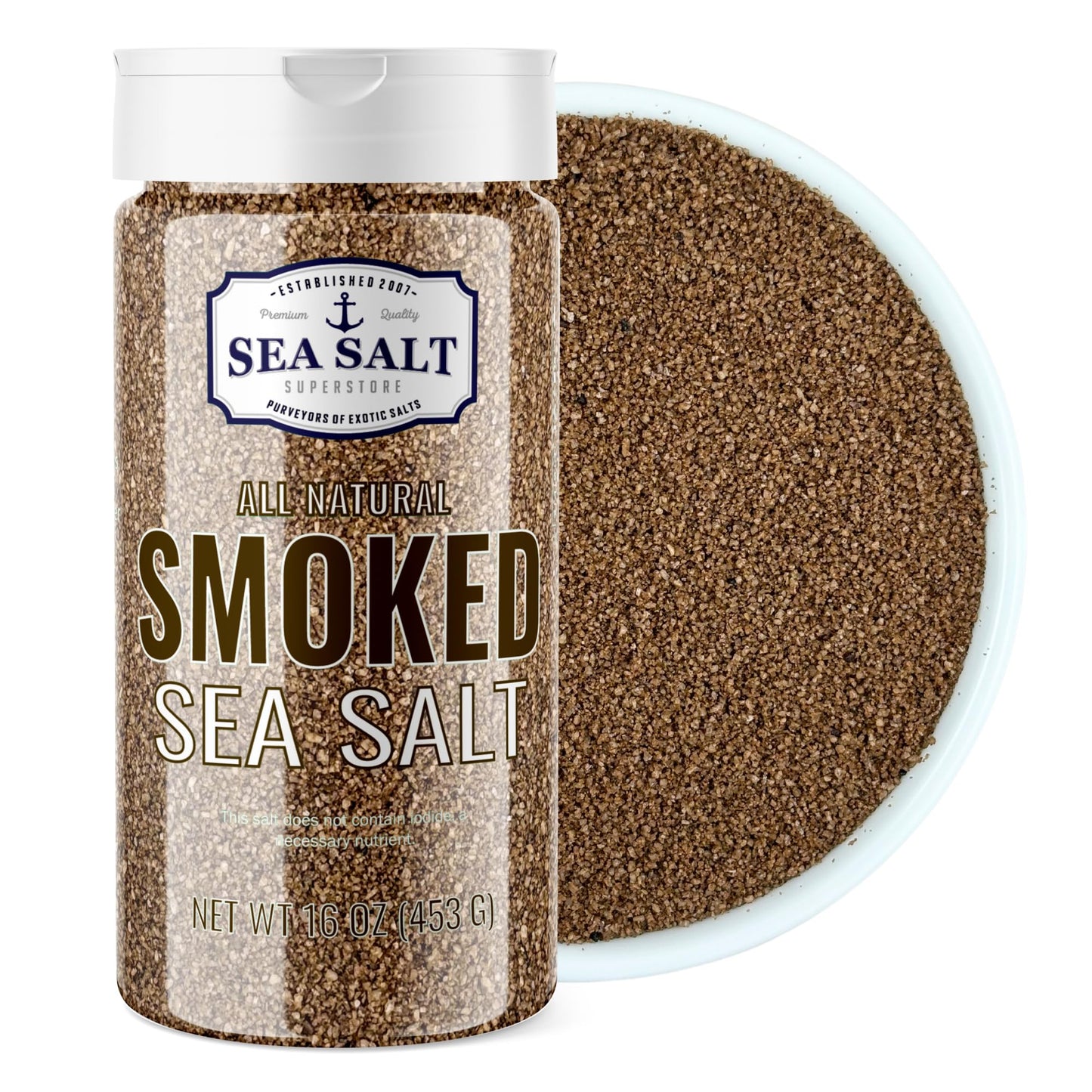 Smoked Sea Salt - 16 oz Shaker