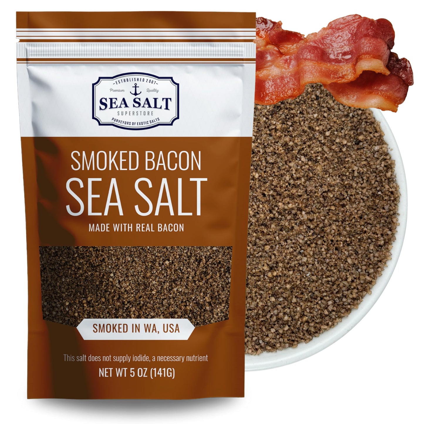 Smoked Bacon Sea Salt 5 oz Pouch