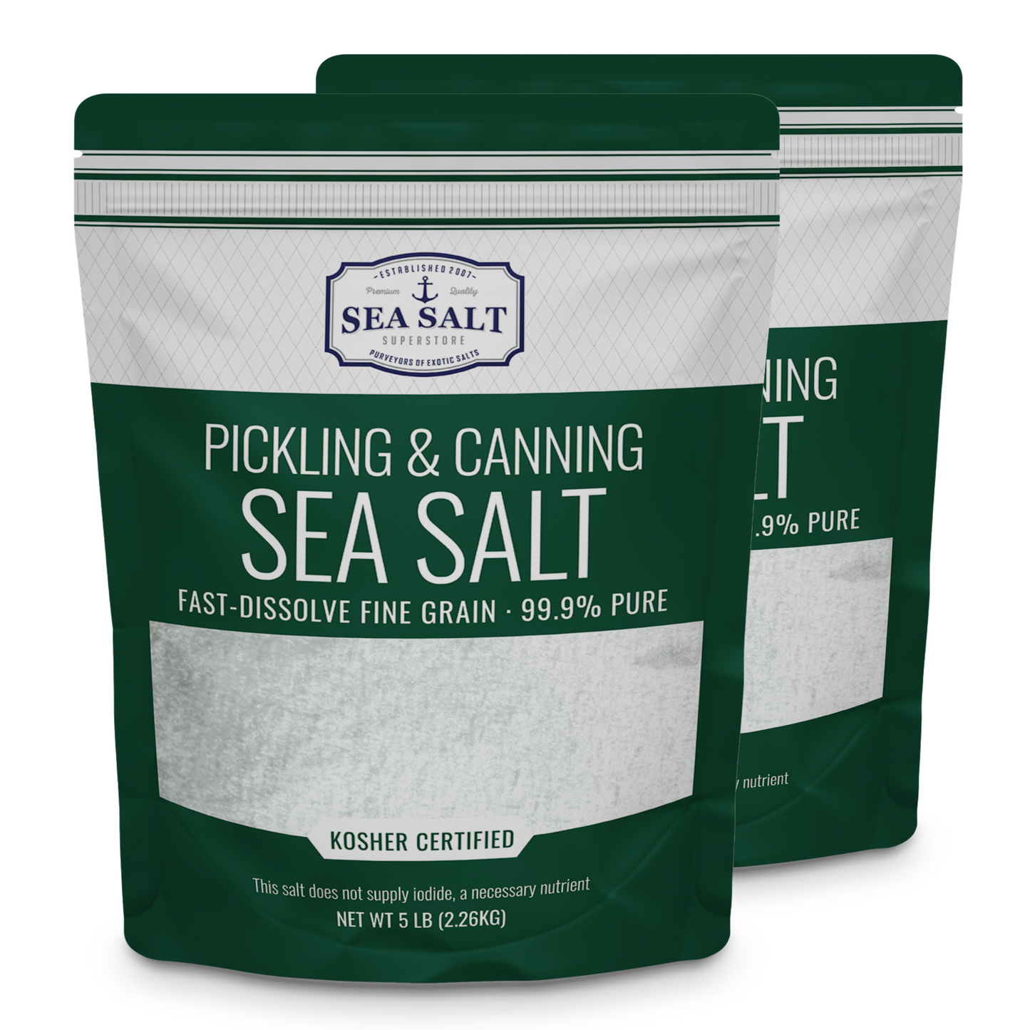 Pickling and Canning Sea Salt - 10 lb Pouch