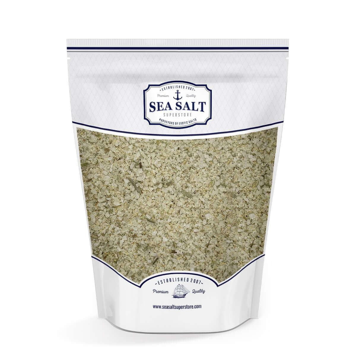 Garlic And Rosemary Sea Salt by Sea Salt Superstore - 40 lbs Finishing Salts