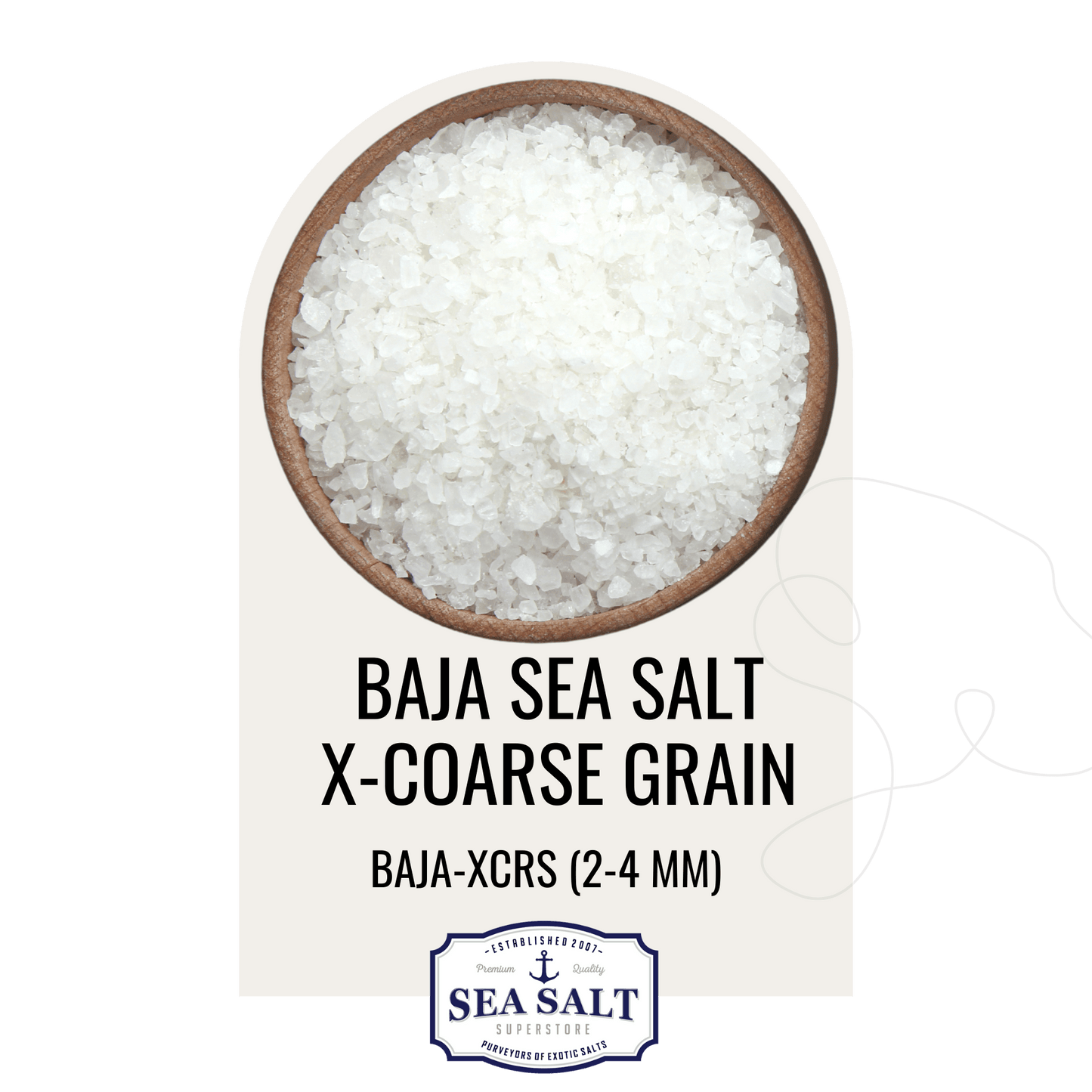 Natural Sea Salt - X-Coarse Grain - No Additives 2500 Lbs (1 Pallet)