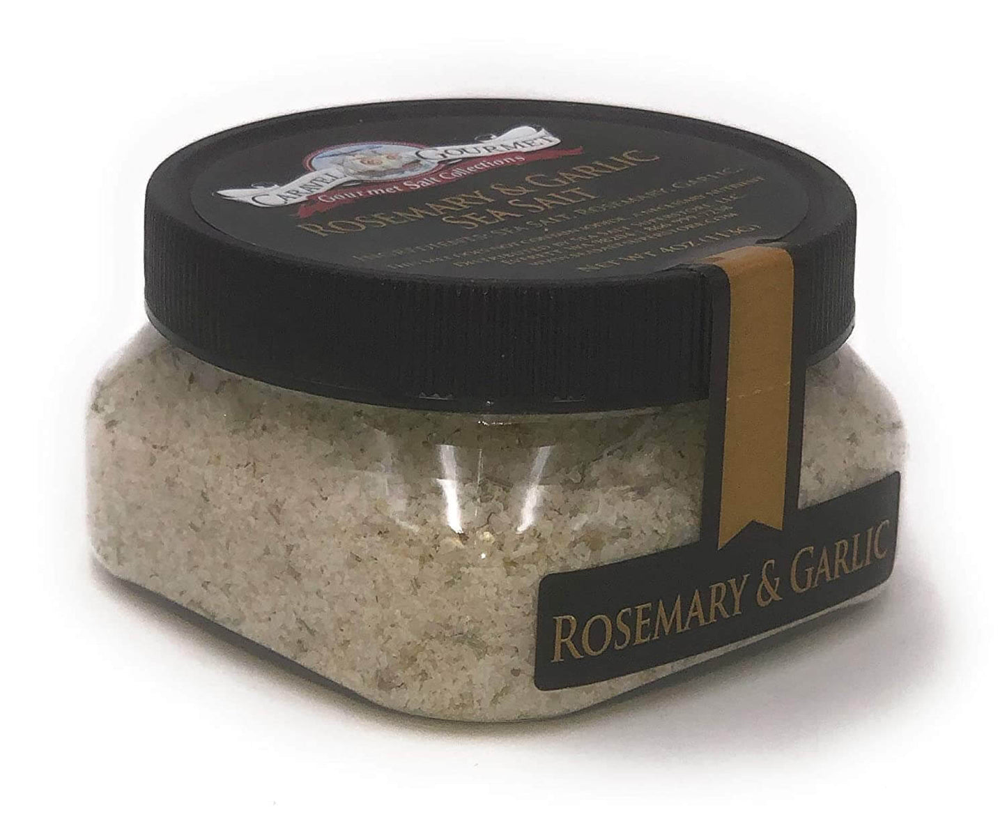 Garlic & Rosemary Sea Salt - 4 oz - Stackable Container - Caravel Gourmet - Case of 6