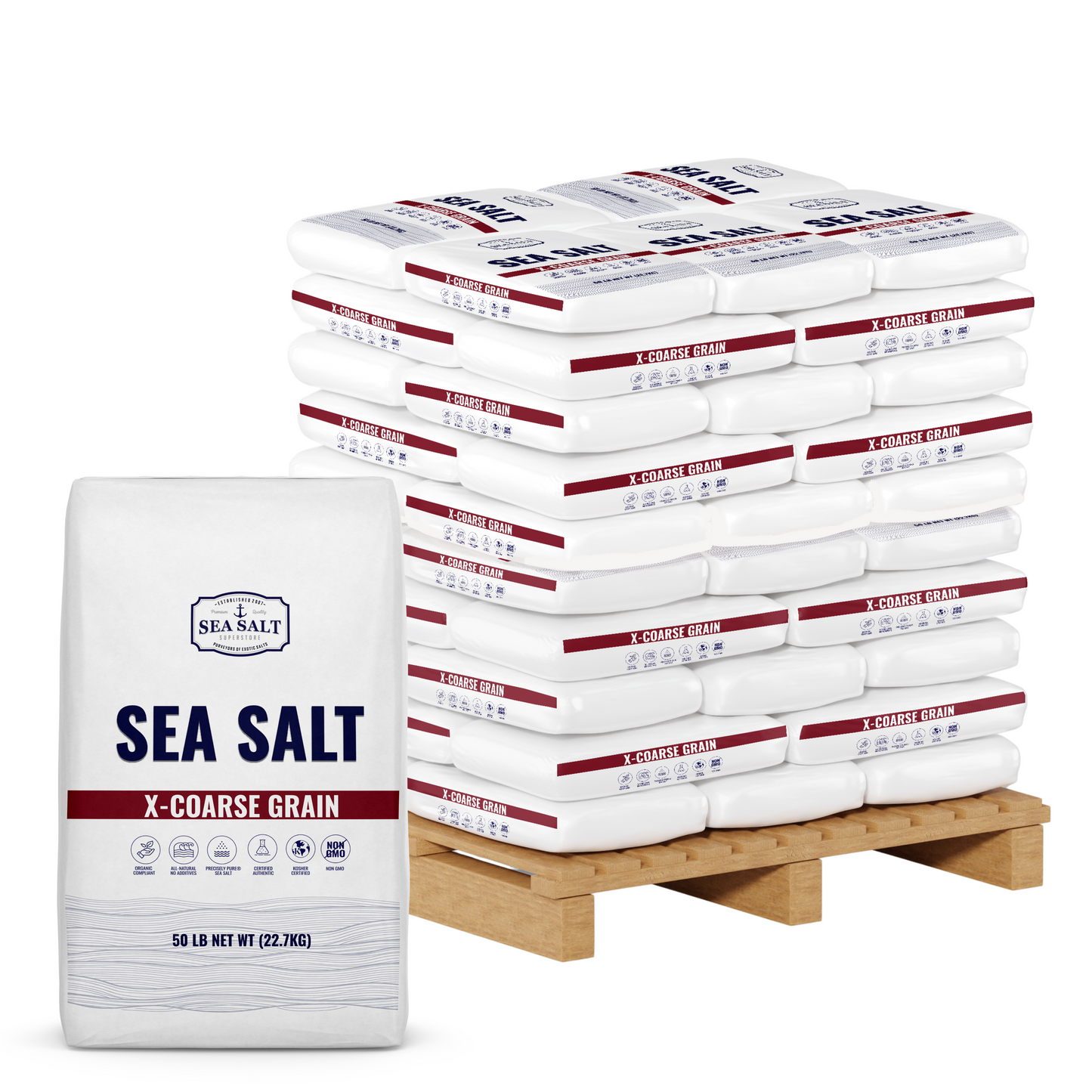 X Coarse Grain - Natural Sea Salt - Bulk Pallet