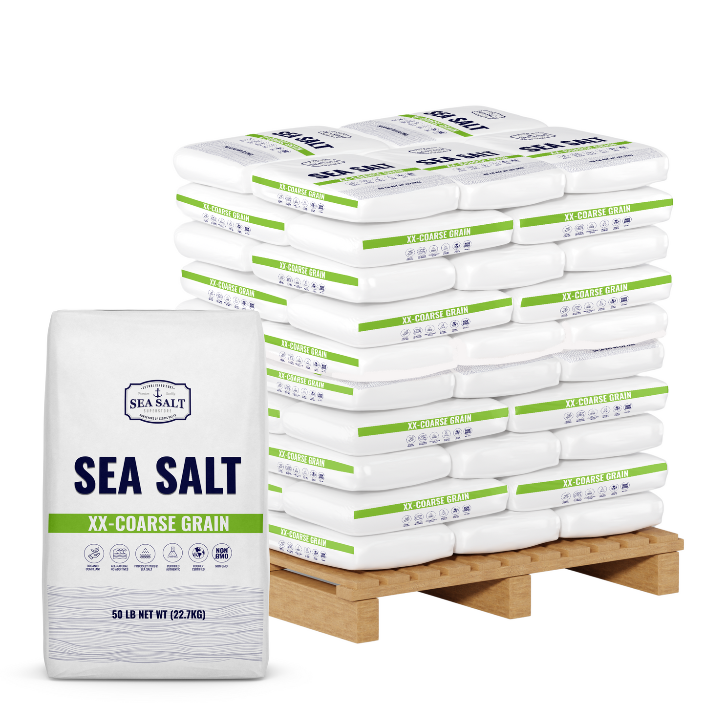 XX Coarse Grain - Natural Sea Salt - Bulk Pallet