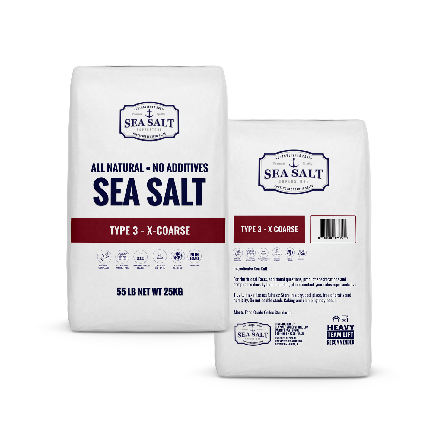 XXX Coarse Grain - Natural Sea Salt - Bulk Pallet