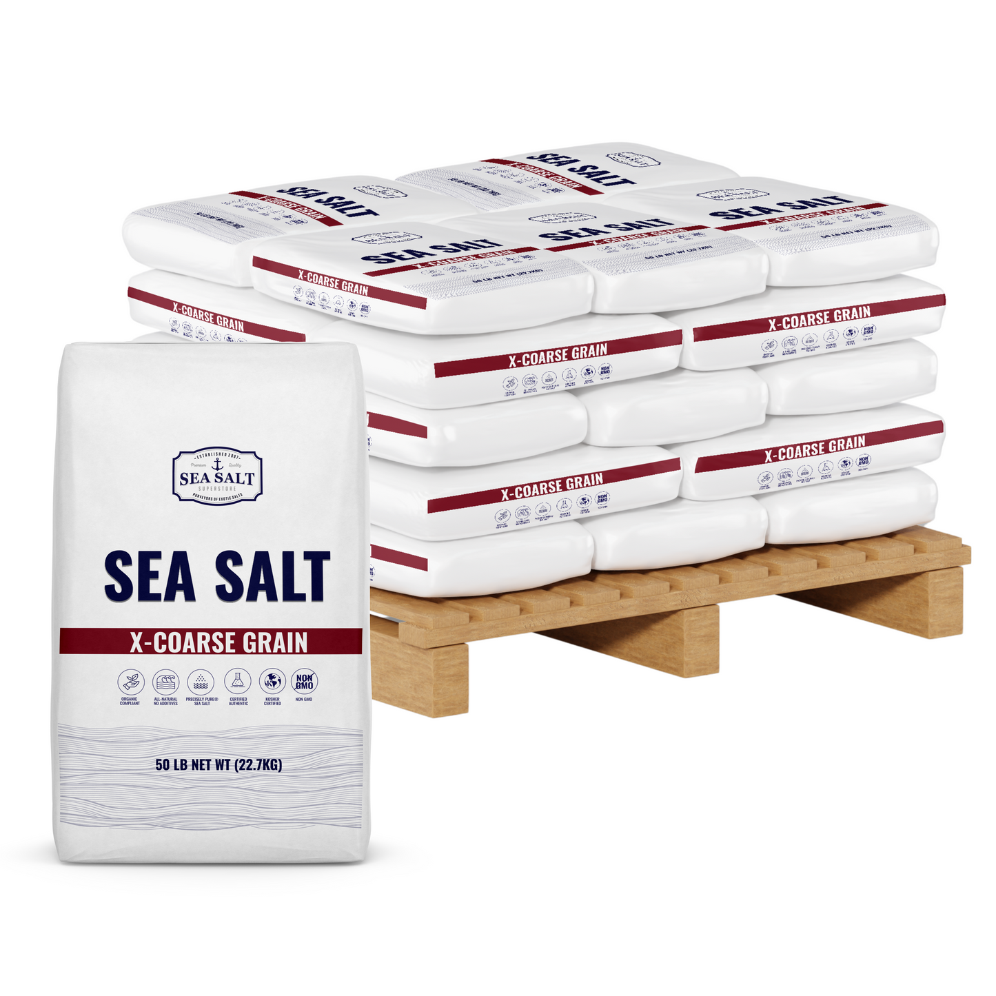 X - Coarse Grain - Natural Sea Salt - Half Pallet