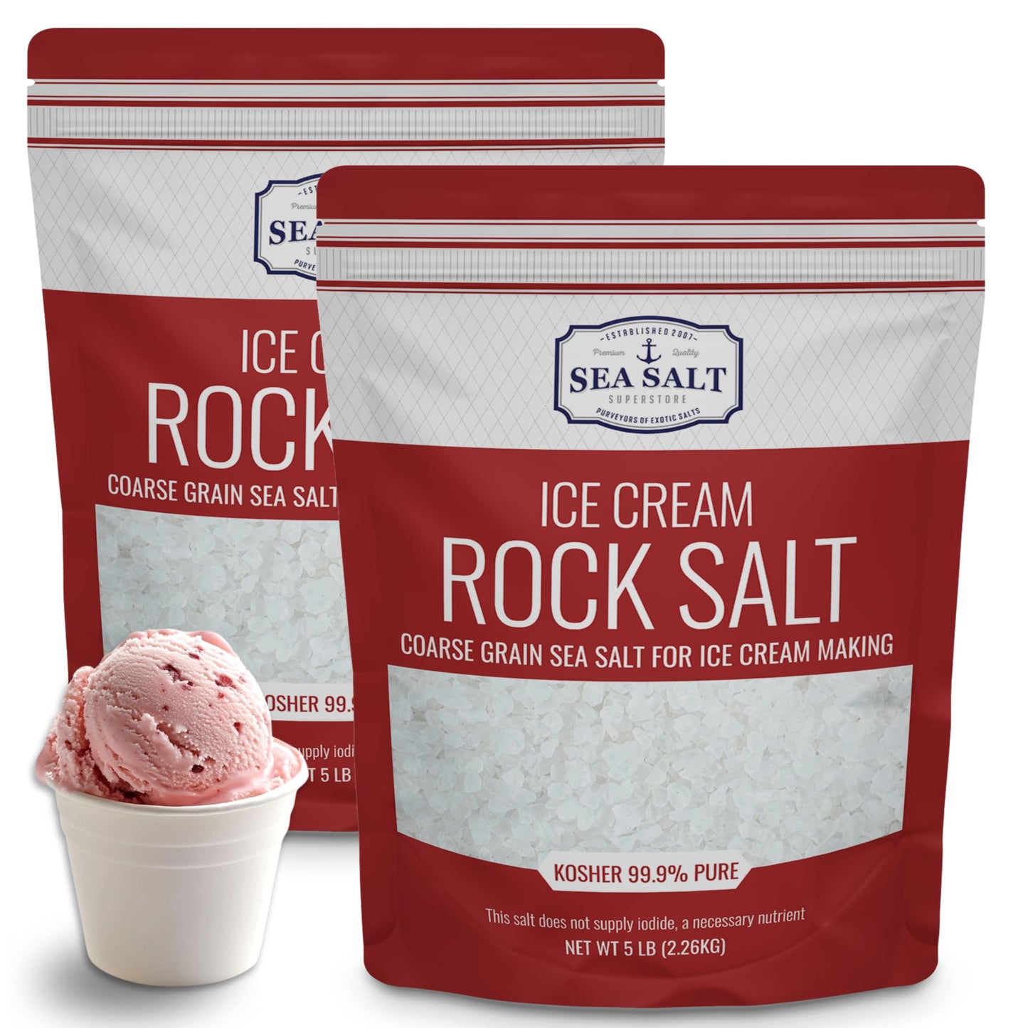 Ice Cream Rock Salt 10 lb Pouch
