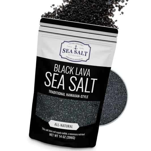 Black Lava Sea Salt - 14 oz Pouch