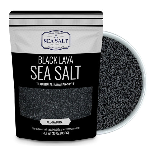 Black Lava Sea Salt - 30 oz Pouch