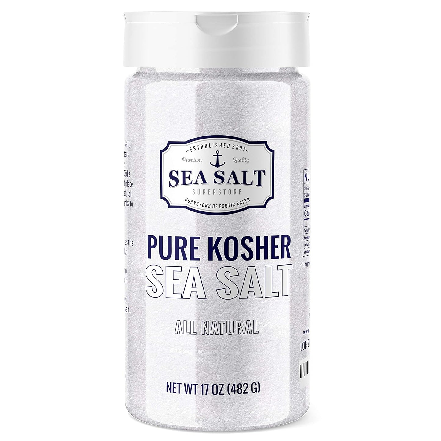 Fine Grain Sea Salt - 16 oz Shaker