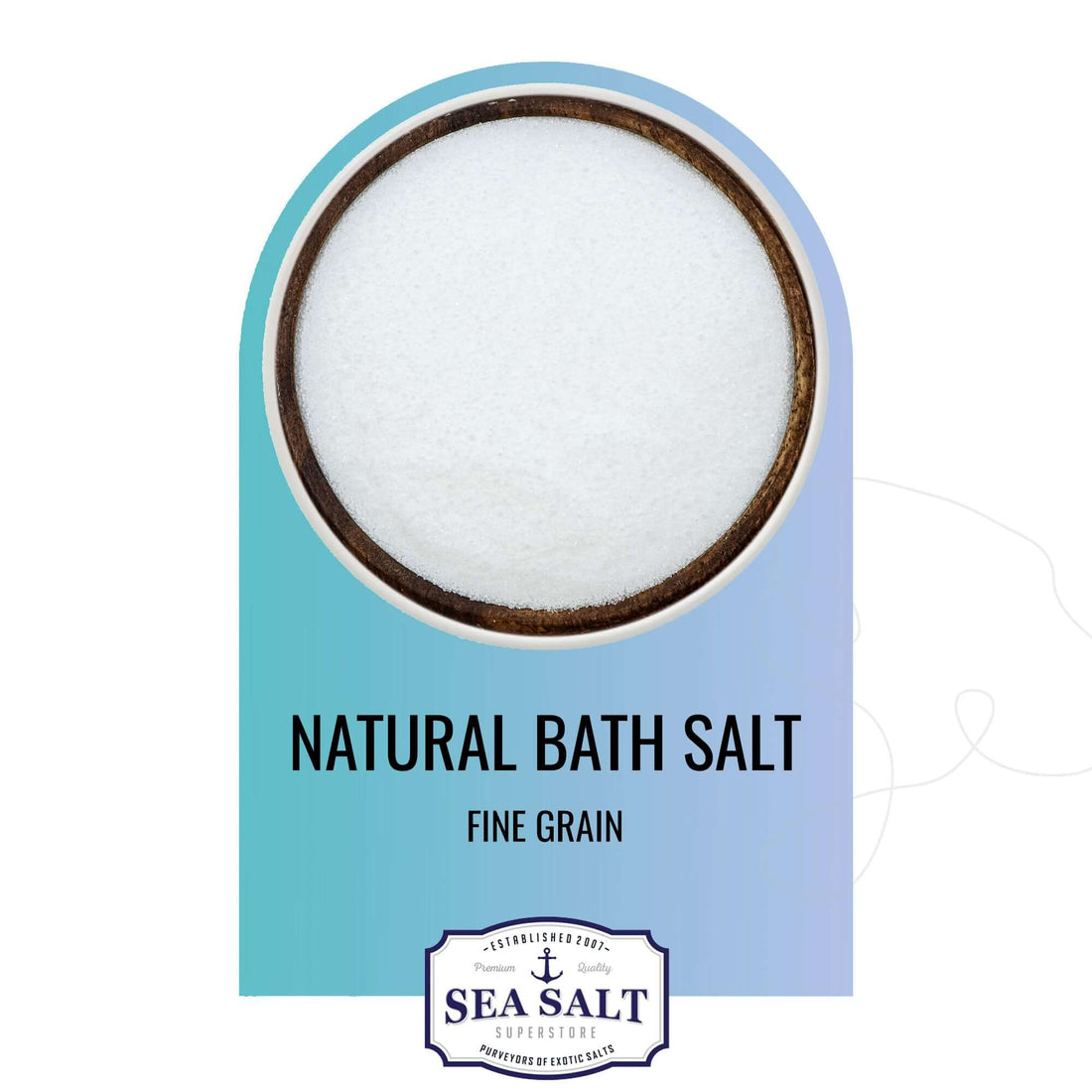 Natural Bath & Spa Salt Fine Grain, Premium Natural Salts by Sea Salt Superstore