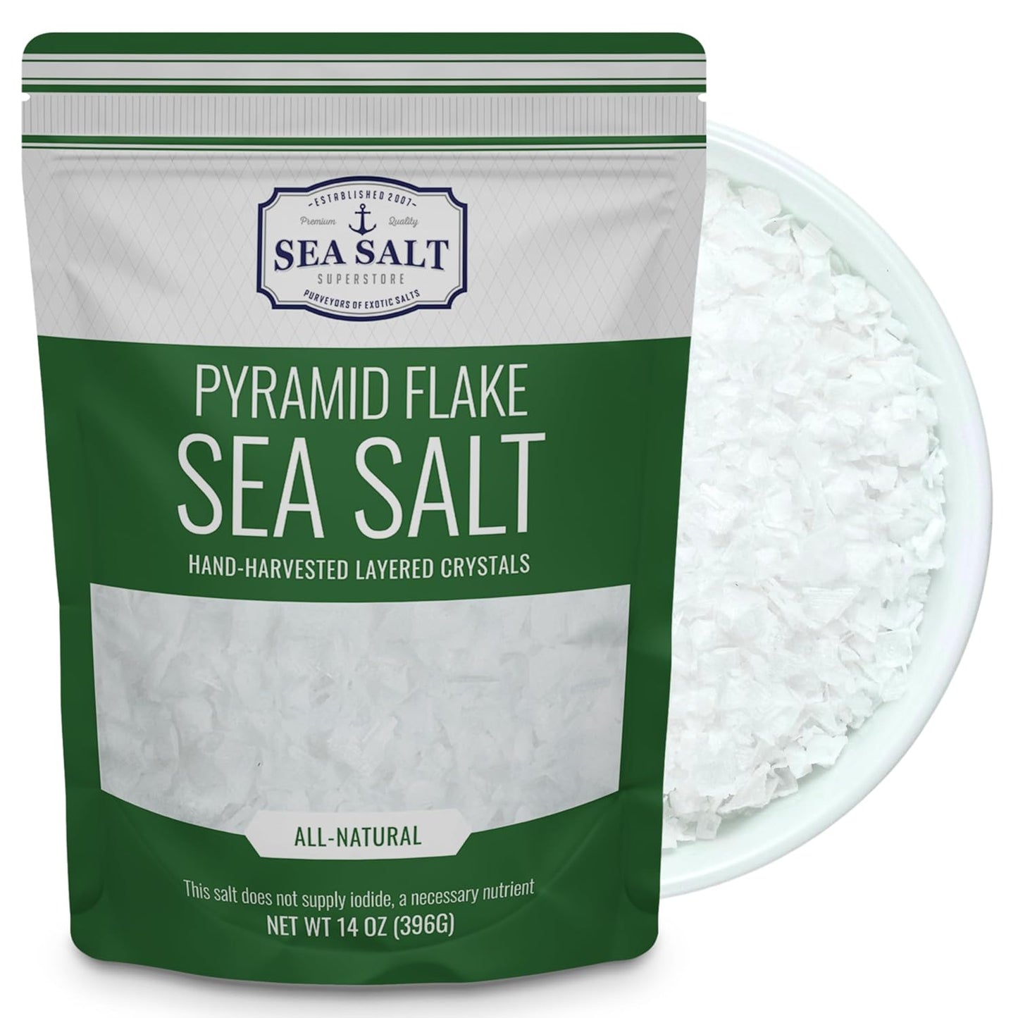 Pyramid Flake Sea Salt - 14 oz Pouch