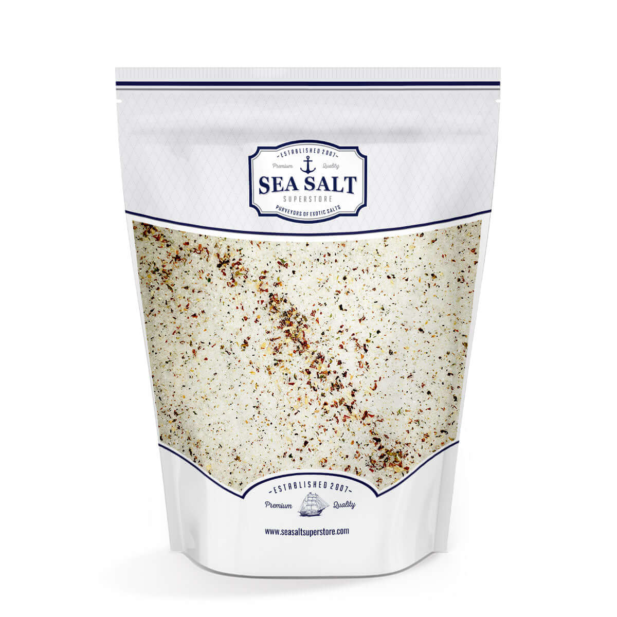 Garlic Medley Sea Salt by Sea Salt Superstore - 40 lbs Finishing Salts