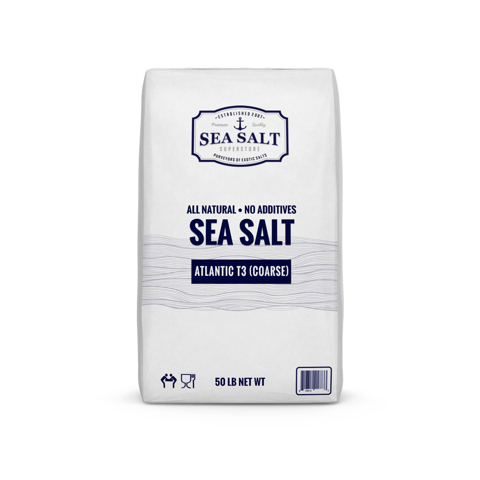 Atlantic Sea Salt Premium Natural Salts by Sea Salt Superstore Bulk Grinder/Mill Salt Grain