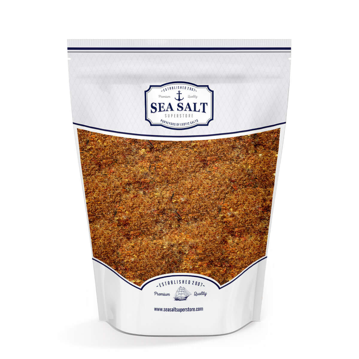 Smoked Peppered Bacon Sea Salt by Sea Salt Superstore - 40 lbs Smoked Sea Salt