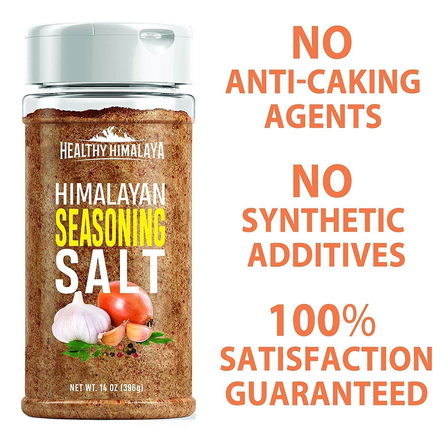 Himalayan Seasoning Salt - 14 ounce Shaker, Healthy Himalaya (Case of 8)