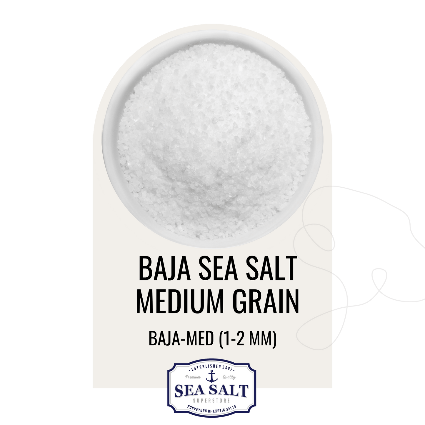 Natural Sea Salt - Medium Grain - No Additives