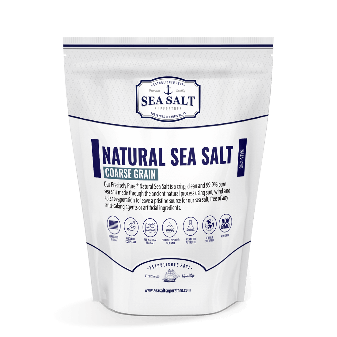 Sea Salt Coarse Grain Premium Natural Salts by Sea Salt Superstore