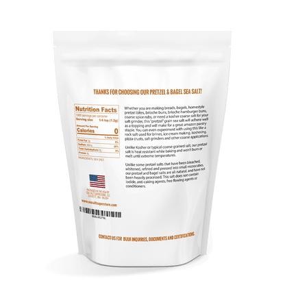 Pretzel & Bagel Sea Salt - Natural, Medium Pretzel Grain, No Additives