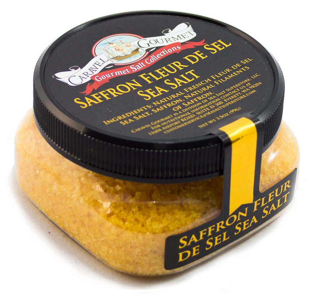 Hot Curry Sea Salt - Fine - 4 ounce Stackable Containers, Caravel Gourmet (Case of 6)
